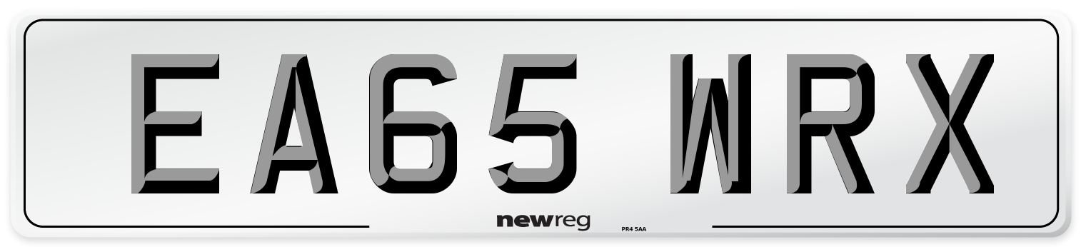 EA65 WRX Number Plate from New Reg